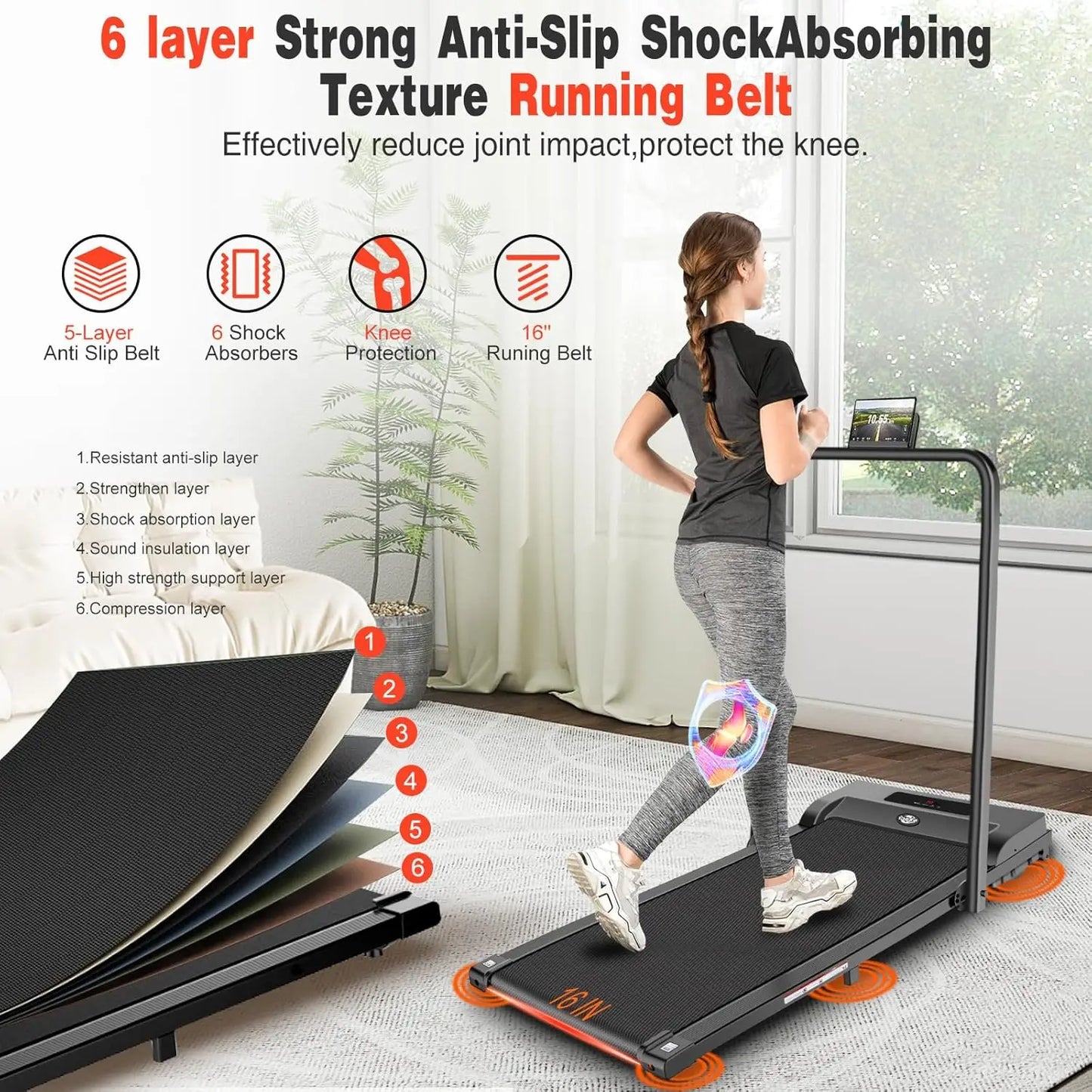 Compact FlexStride Pro Folding Under Desk Treadmill